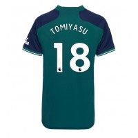 Camisa de Futebol Arsenal Takehiro Tomiyasu #18 Equipamento Alternativo Mulheres 2023-24 Manga Curta